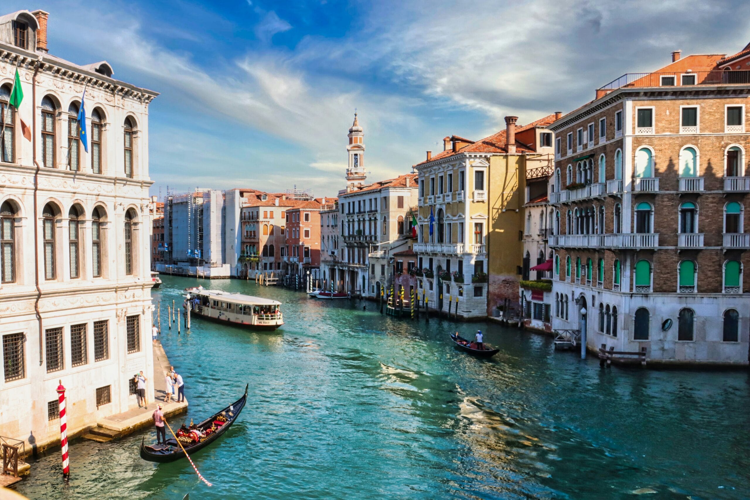 Vista do Canal Grande em Veneza, Itália