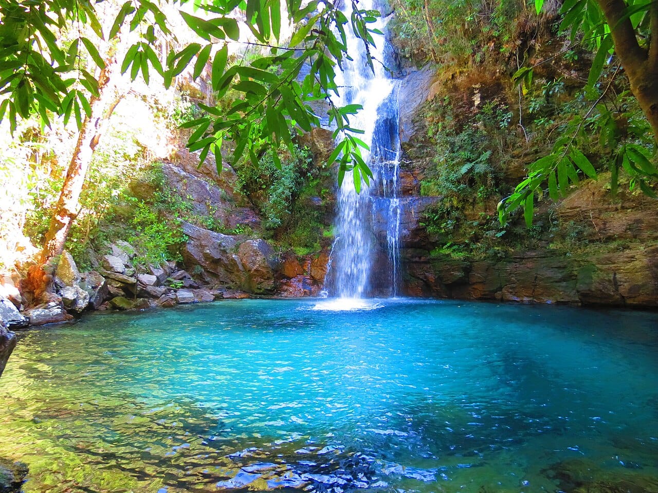 Santuário da Cachoeira Santa Bárbara na Chapada dos Veadeiros, Goiás